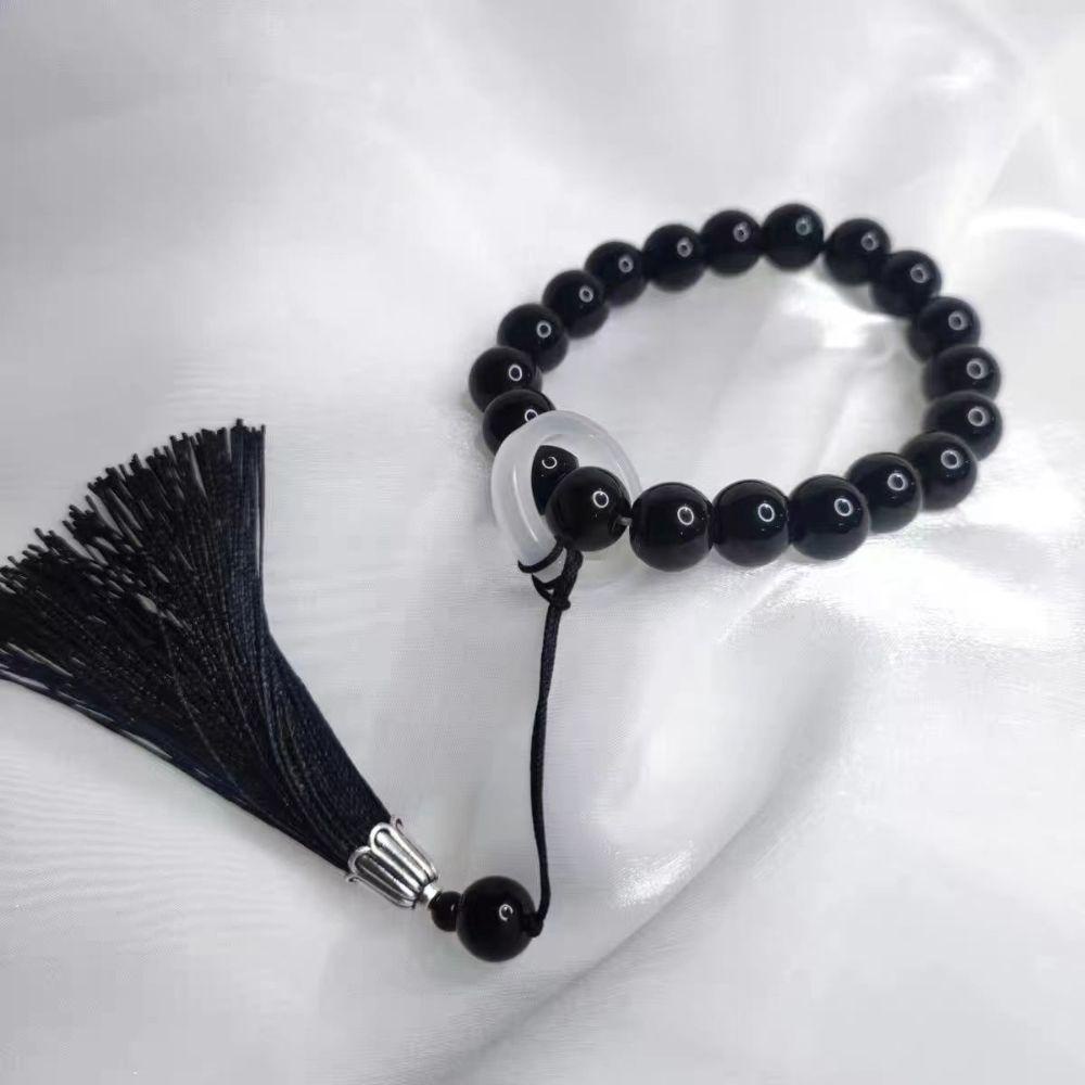 Needway   Wanita Pria Gelang Elegan Tren Meditasi Hadiah Besar Bungkus Jari Buddha Manik-Manik