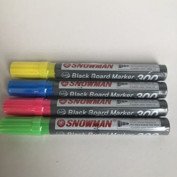 

Terlaris Spidol Snowman Papan Tulis Hitam NYALA Black Board Marker 300 Warna Eksklusif