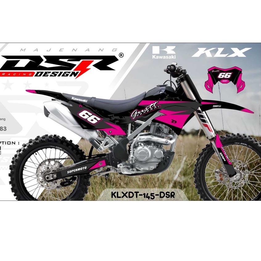 DECAL STICKER MOTOR KLX D-TRACKER/ TIPE DESAIN NO 145