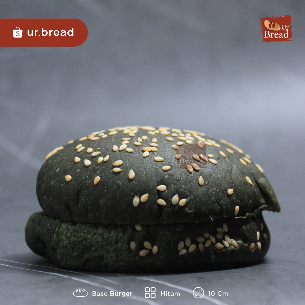 Roti Burger Hitam 10cm | Base Burger 10cm Black