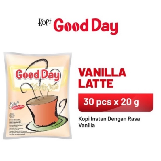 

GOOD DAY Vanilla Latte 1 Bag 30 Sachet 20 Gr Vanila