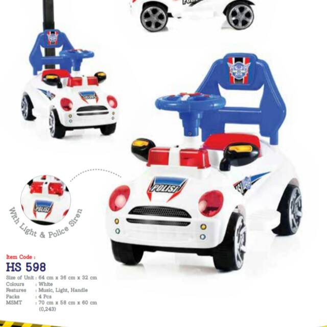 ( HS 598 ) MOBIL MOBILAN DORONG / MOBIL DORONG POLICE / MOBIL DORONG POLISI