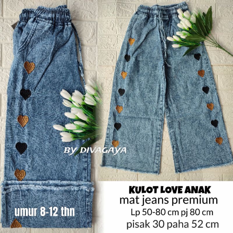 KULOT ANAK TANGGUNG MOTIF LOVE