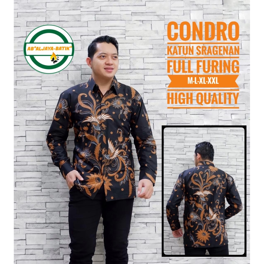 CONDRO ALJAYA KEMEJA BATIK SOLO PRIA LENGAN PANJANG PENDEK LAPIS FURING ATASAN PREMIUM MODERN KATUN HALUS GEBETAN IKKI MOCCA NIRWANA KUPU MAHKOTA RUMEKSA KEMBANG EMAS UMBARA SETYANING PRABU RED PEKSO PARIKESIT NAGA BIRU NAGA LESMANA KUPU RATU GINANDRA AHY