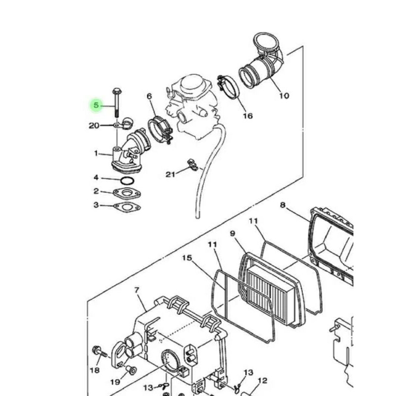 BAUT INTAKE INTEK MANIFOLD MANIPUL MIO LAMA SPORTY SMILE SOUL FINO KARBU ORIGINAL YGP 95817-06065