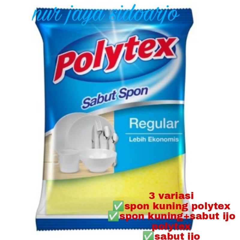 spon cuci piring polytex. sabut+Spon cuci piring polytex