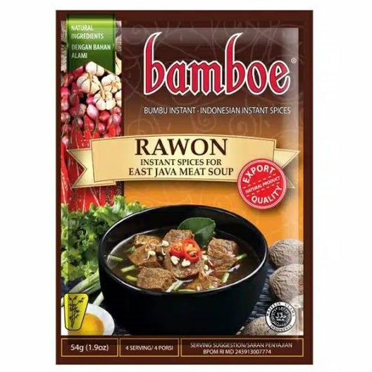 

Bamboe Bumbu Rawon 54gr Bumbu Rawon Instant