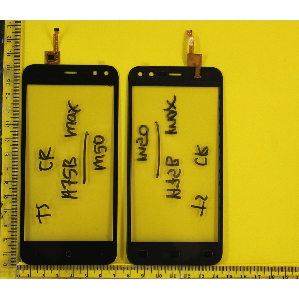 LAYAR SENTUH TOUCHSCREEN TS CROSS A75B + IC HITAM IN5 / A75B MAX = M50/M50A
