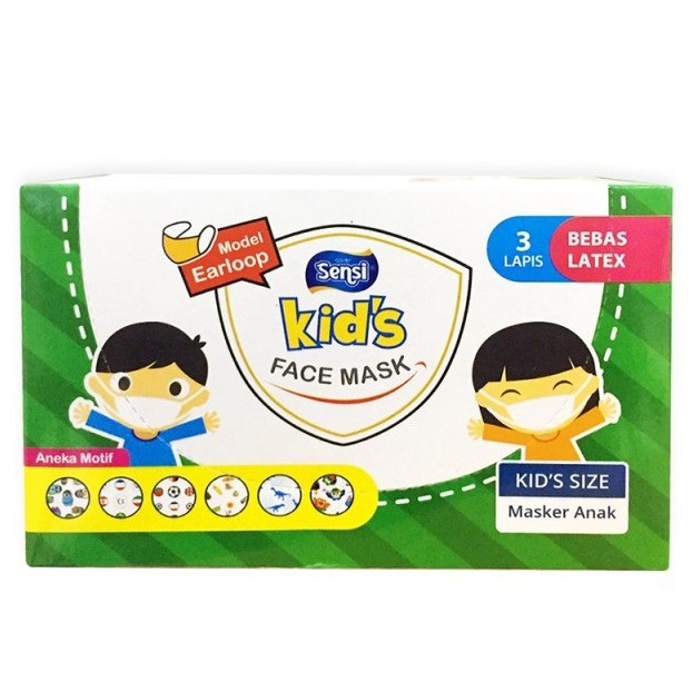 Sensi Kids Face Mask Box / Masker Medis Anak isi 40pcs