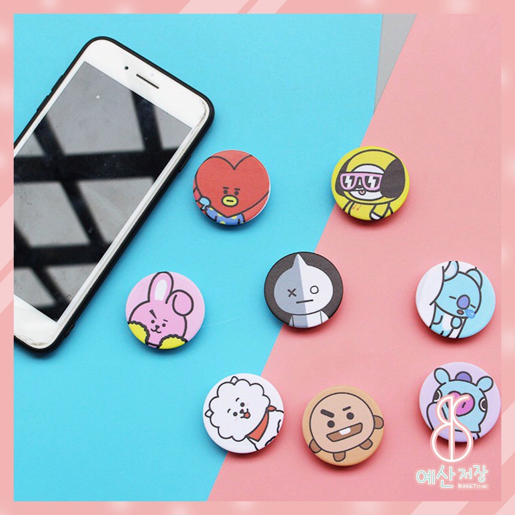[BS] BISA COD KPOP BTS BT21 Pop Socket Hp TATA COOKY Popsocket - KP042