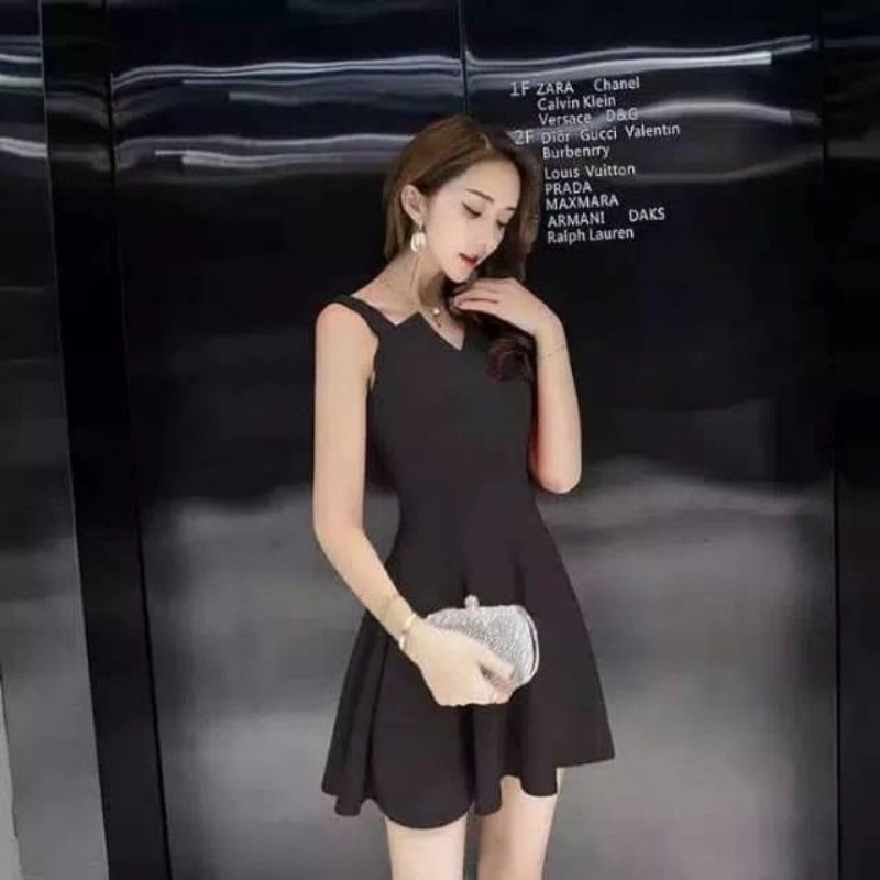 MERY MINI DRESS SCUBA KOREA V-NECK  901