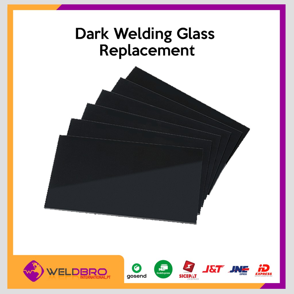 Welding Dark Glass Kaca Pengganti Untuk Welding Helmet Mask Las - 11 12