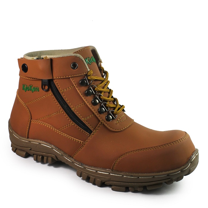 COD BAYAR DI TEMPAT !!! Sepatu Pria Kickers Morisey Resleting Boots Safety California ujung besi Murah Berkualitas