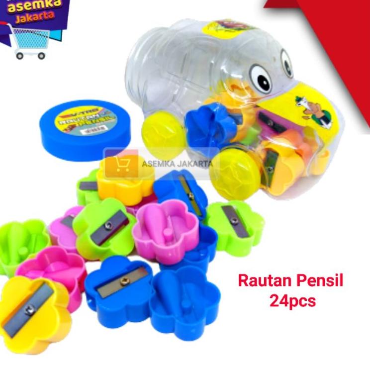 

↿ Rautan Pensil kemasan toples isi 24pcs ユ