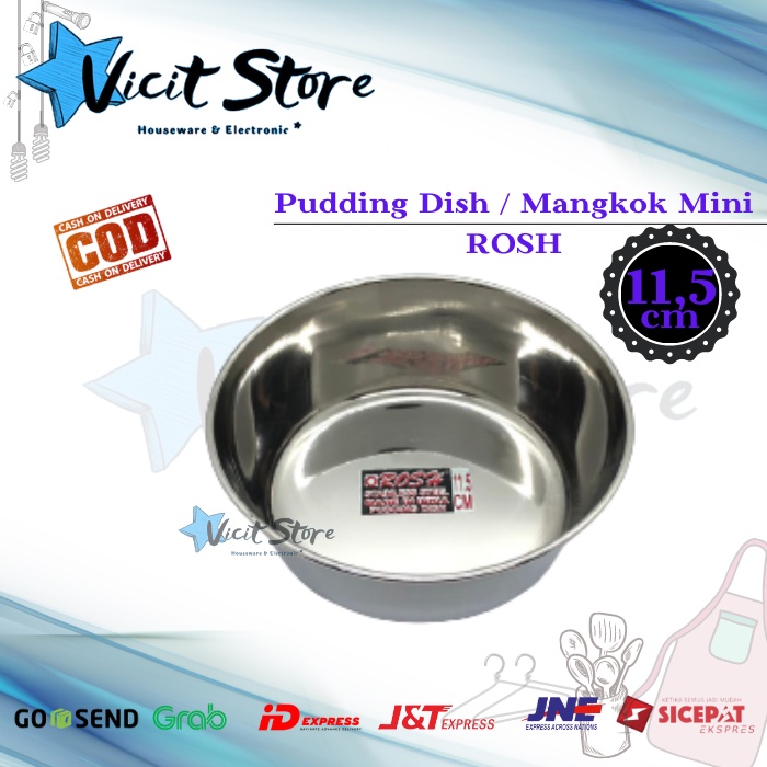 Mangkok Pudding Stainless Tebal / Pudding Dish ROSH