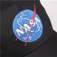 Topi baseball NASA Topi Bordir Huruf Warna Solid Untuk Pria Dan Wanita