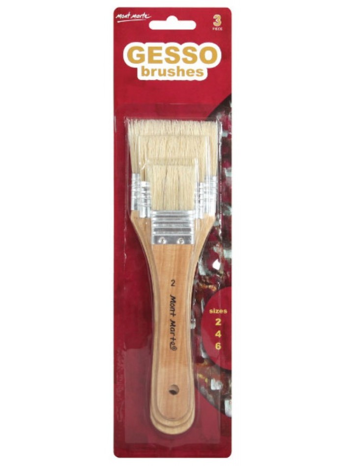 

Mont Marte Gesso Brushes Set 3 Pcs Paket Kuas Cat Geso Kanvas Lukis