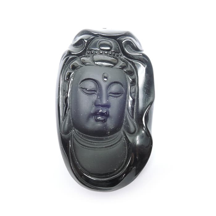 Batu Obsidian Black / Batu Obsidian Hitam Dewi Kwan Im