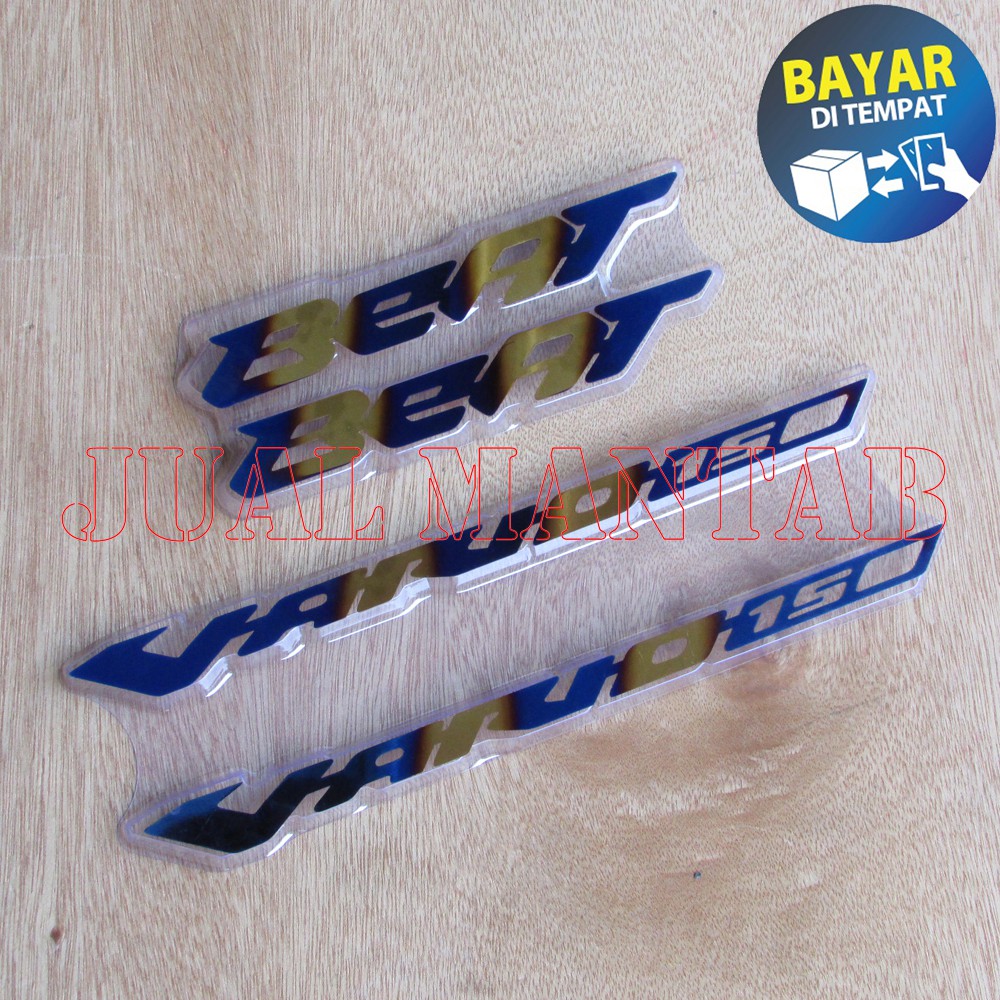 Emblem Beat Dan Vario l Stiker Body Samping Model 2 Tone Bakaran Variasi Aksesoris Emblem Motor 2 Tone Emblem Logo Twotone Model Thailook Asli Bakaran Beat Dan Vario Murah