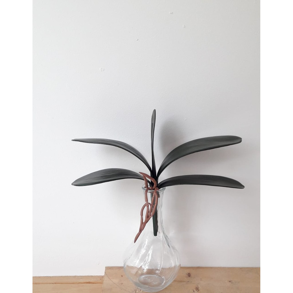 Daun Satuan Artificial Anggrek L / Daun Aggrek Bulat x5