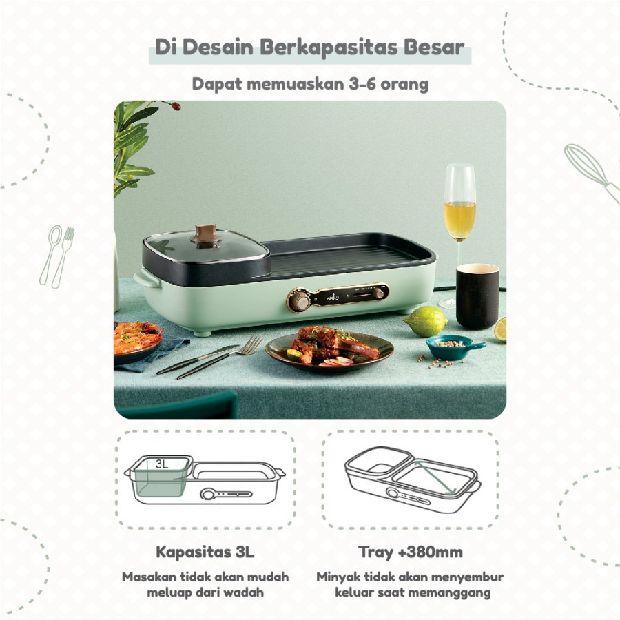 EMILY ELECTRIC GRILL 3.0L EHP-11201/PEMANGGANG &amp; PEREBUS MULTIPAN