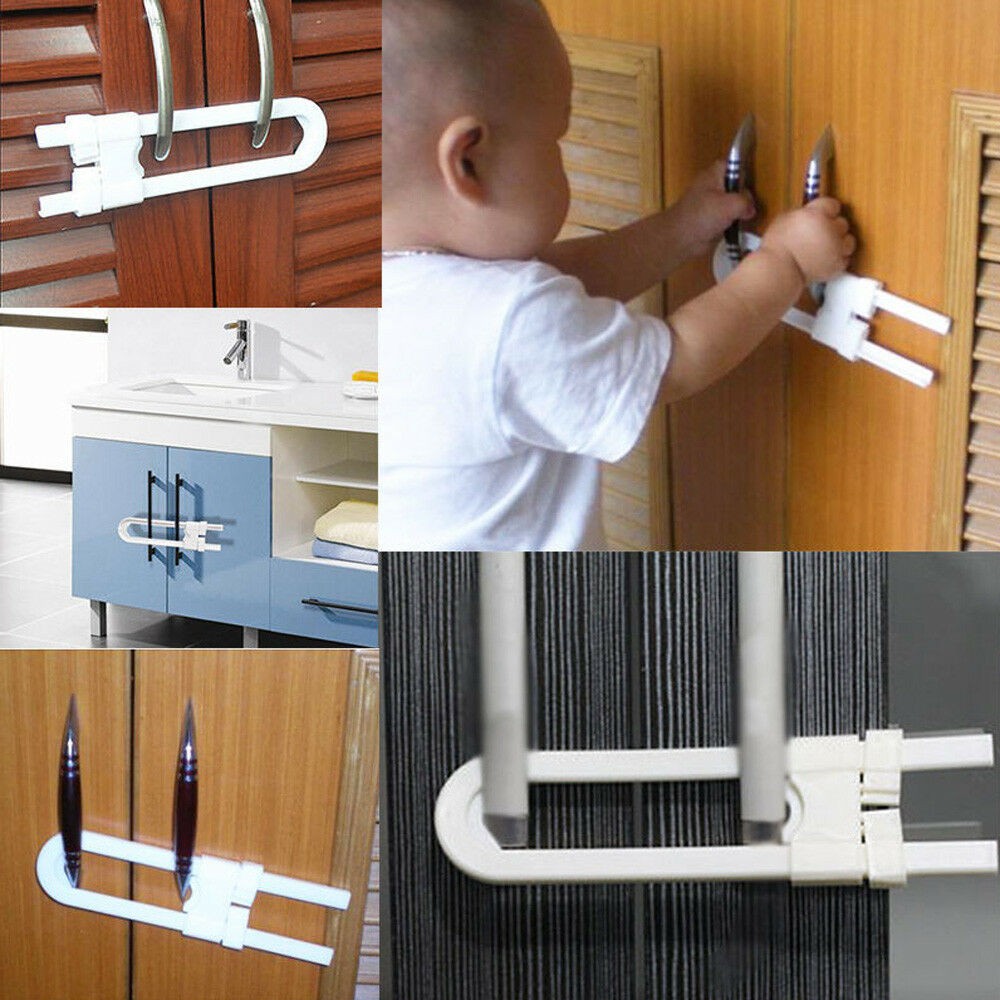 2pcs Baby Safety Lock Toddler Security Pengunci laci pintu kabinet Lemari Pengaman