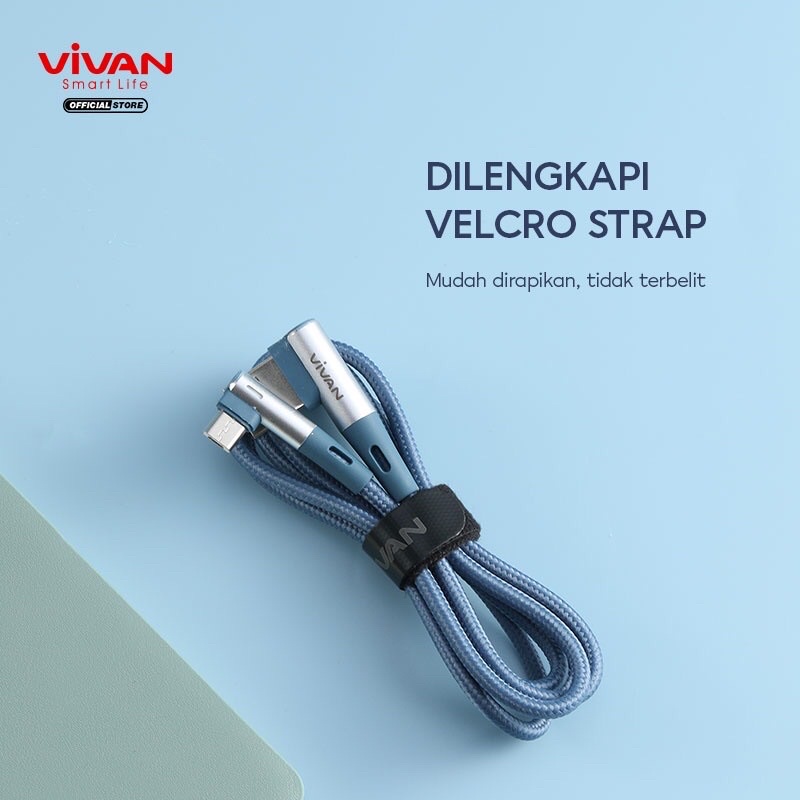 VIVAN BWM100S Kabel Data Fast Charging Micro USB Gaming Siku 2.4A 100CM - Garansi Resmi 1 Tahun