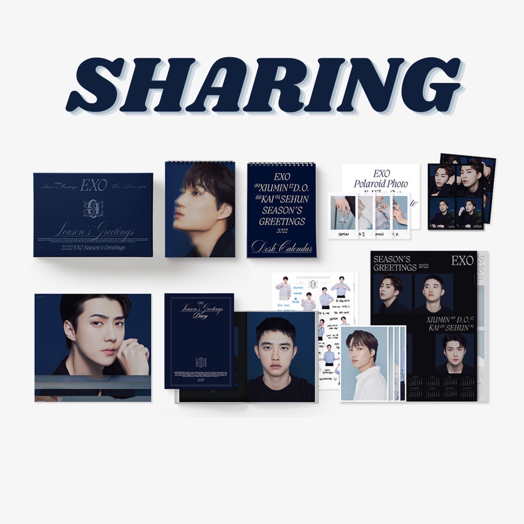 [READY] EXO: SEASON'S GREETINGS 2022 - Desk Calendar/Hardcover Diary/Sticker/Mini Brochure/Folded Po