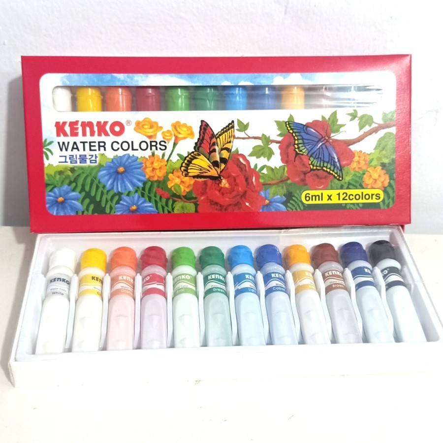 Kenko Water Colors Colours Cat Air 6ml x 12 Art Painting Craft