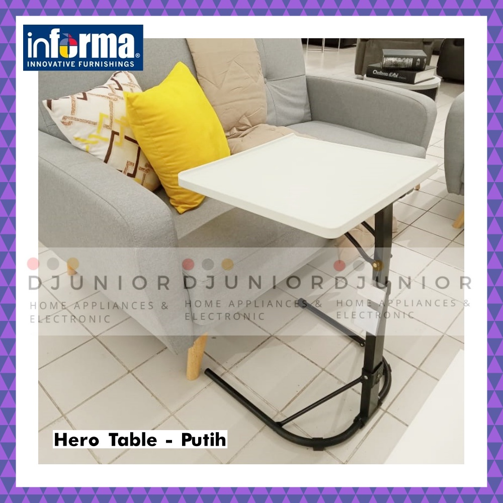 INFORMA - HERO MEJA BELAJAR LIPAT PORTABLE / MEJA LAPTOP ADJUSTABLE / FOLDING DESK SIDE TABLE by SELMA