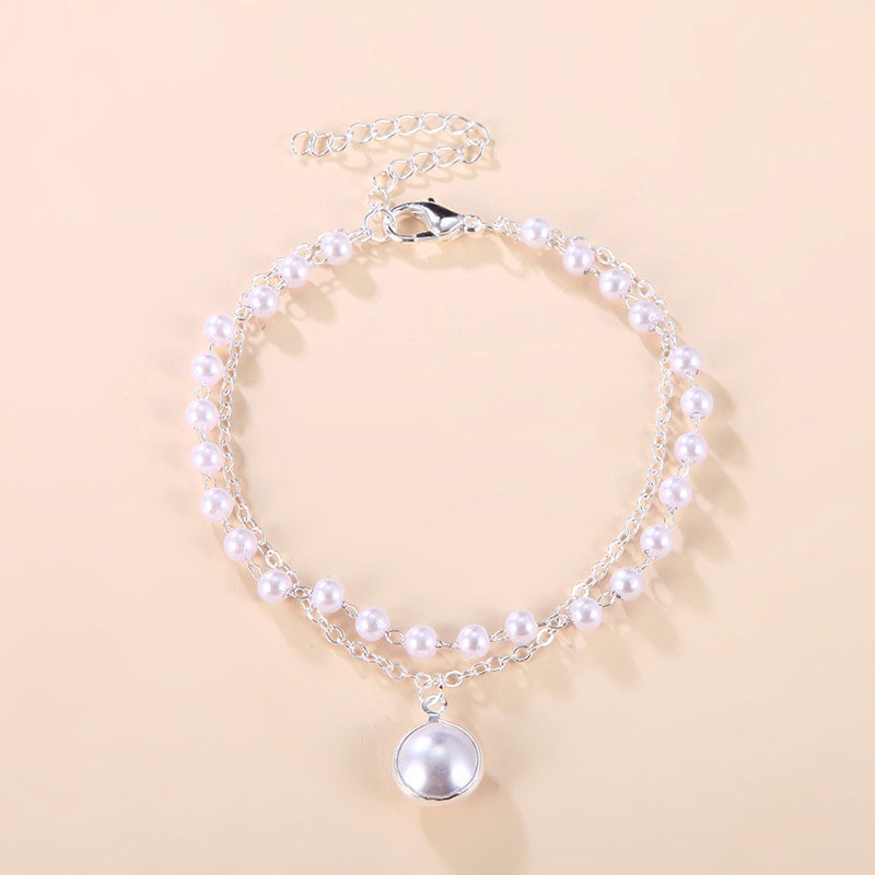 COD Gelang Titaniun Perak Berbentuk Hati Rantai Gelang Tangan Wanita Bunga Bintang Liontin Korea Fashion Gelang Wanita-Gelang-silver