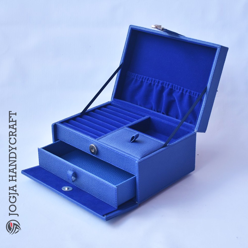 NEW!! Jewelry Box | Kotak Tempat Perhiasan &amp; Accesories Benheur Blue