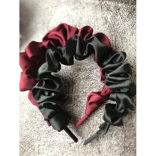 BANDO KOREA BANDO SCRUNCHIE BAHAN SATIN BANDO KERUT AKSESORIS BANDO WANITA BANDANA HEADBAND