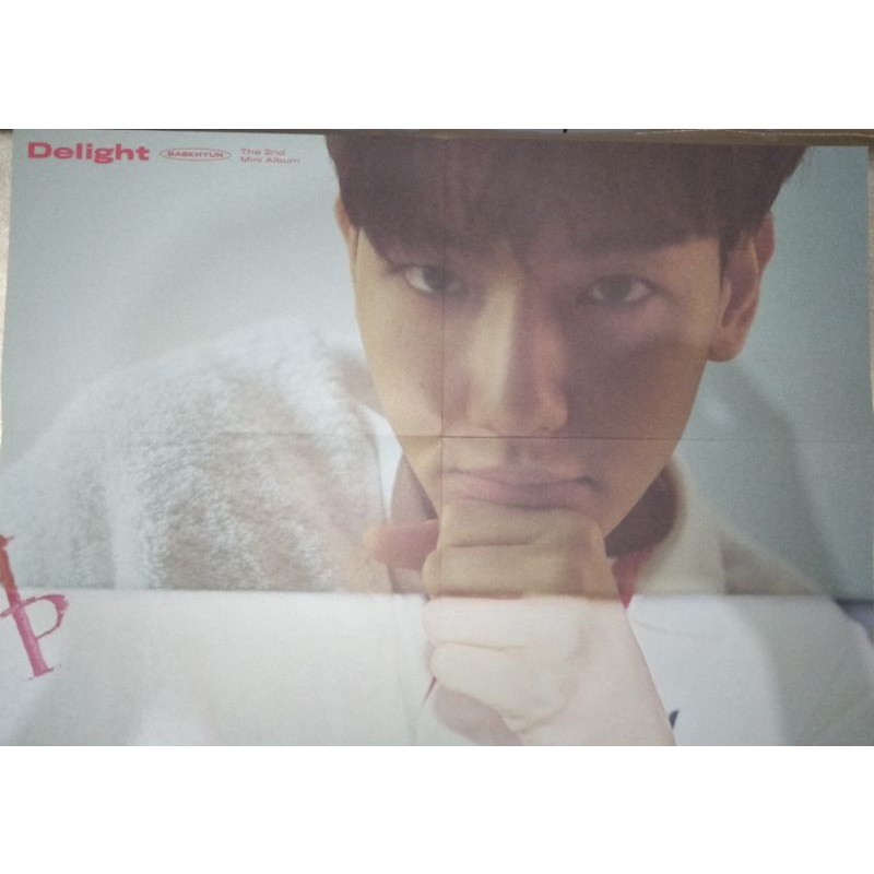 FOLDED POSTER OFFICIAL BAEKHYUN 2ND MINI ALBUM- DELIGHT (CHEMISTRY VER.)