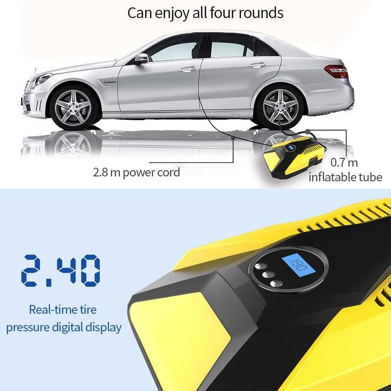 Bayar Ditempat EAFC Inflator Pompa Angin Ban Mobil Car Compressor 120W - ATJ-1266