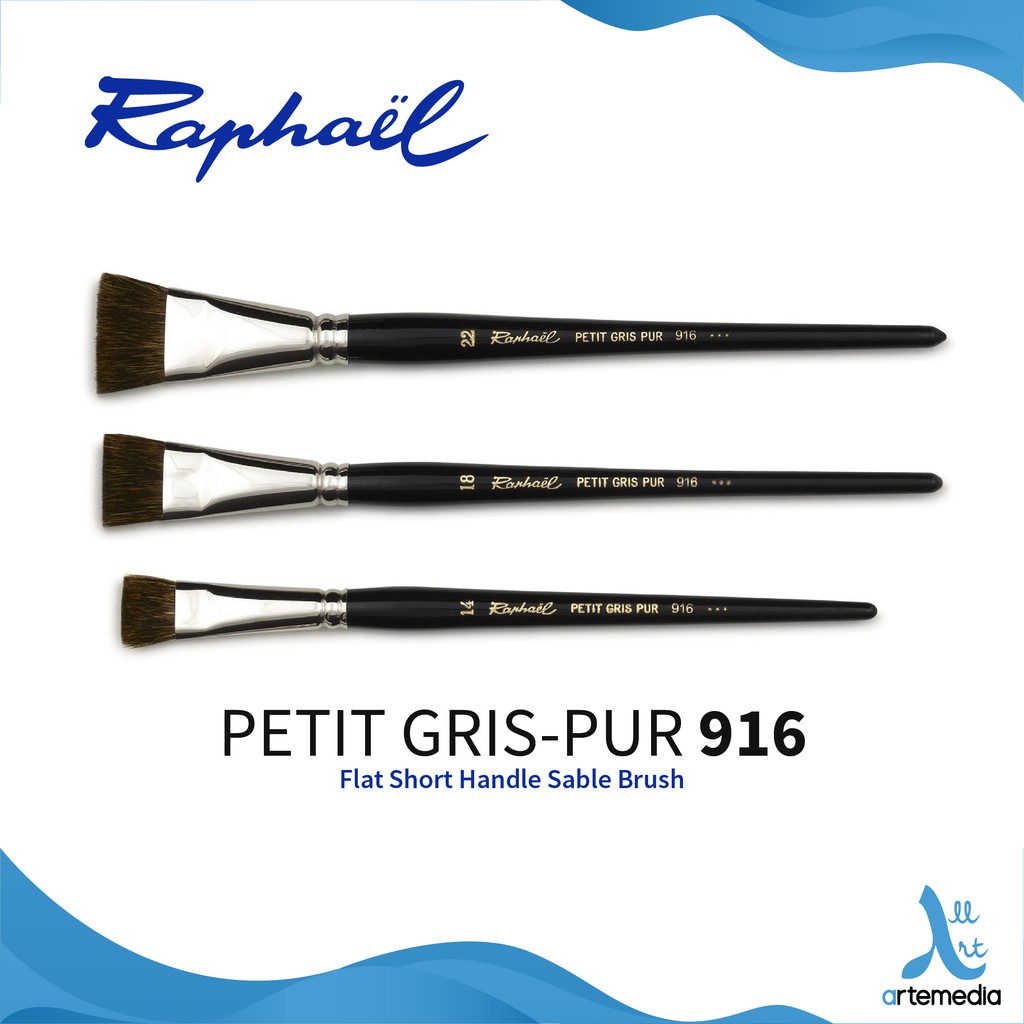 

Raphael 916 Flat Petit Gris Extra Pur Squirrel Brush SH