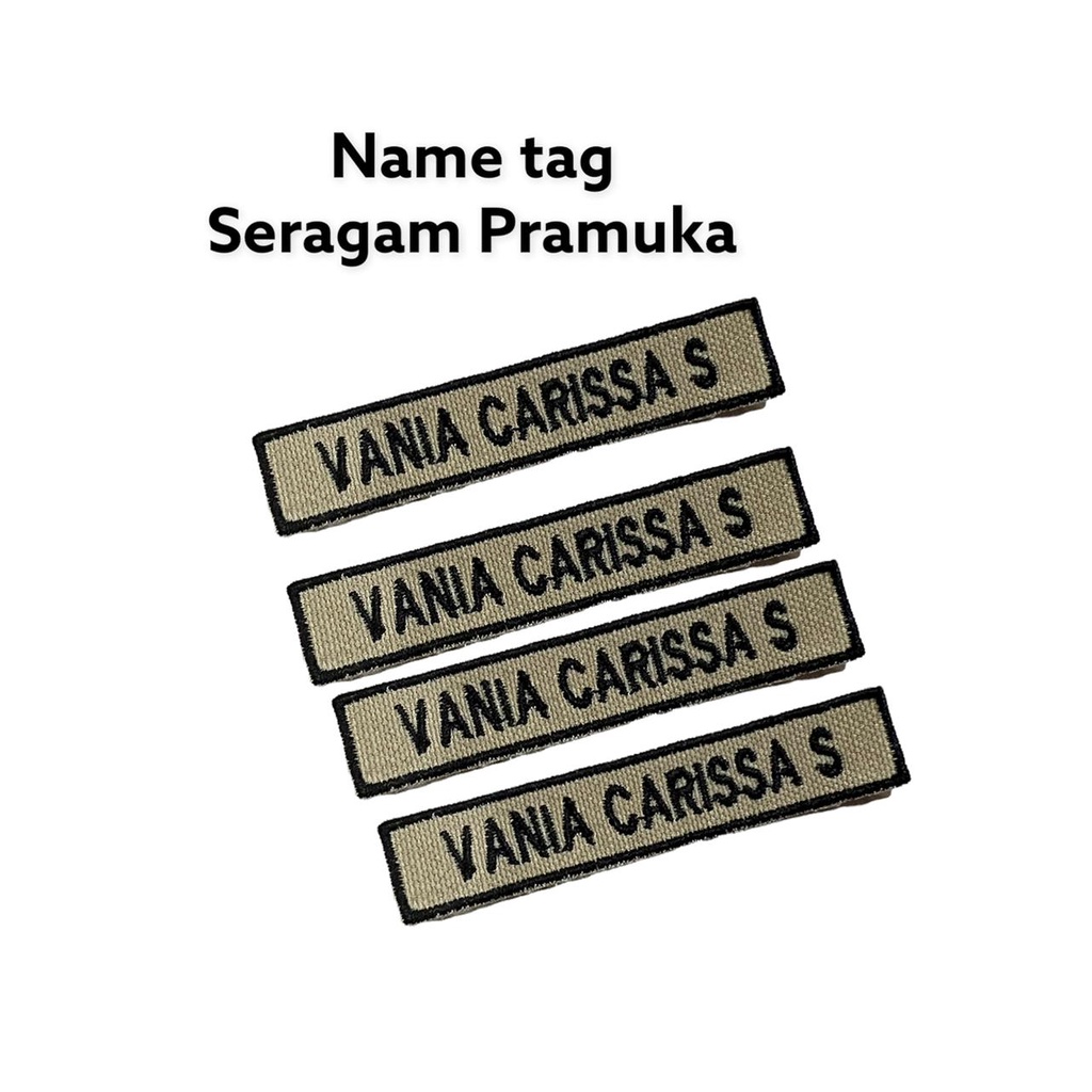 Fawn’G Handmade - Bordir Custom Nama Dada / Name Tag Seragam / Patch Nama