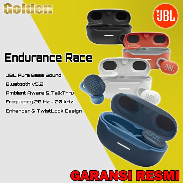 JBL ENDURANCE RACE TWS True Wireless Earphone Garansi Resmi