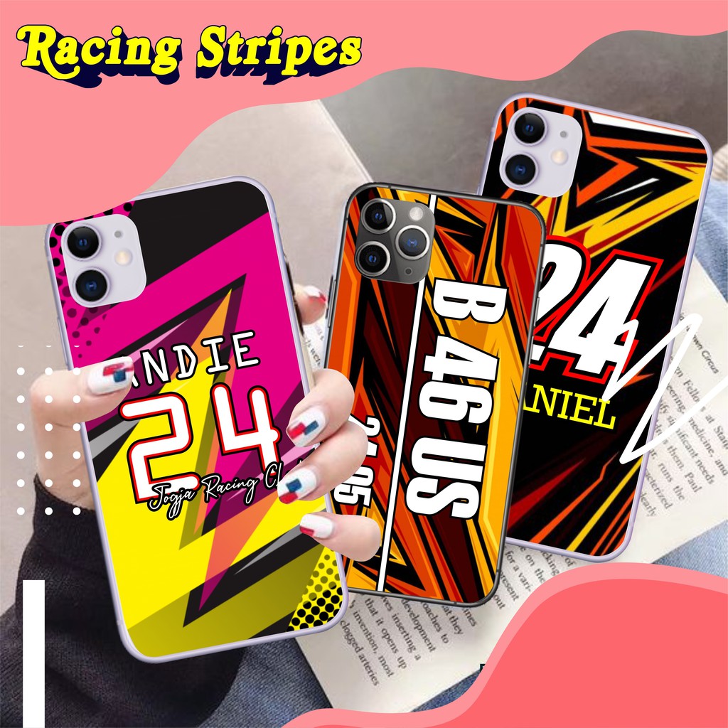 Custom Case Racing Softcase Anticrack Blackmatte Design Bebas
