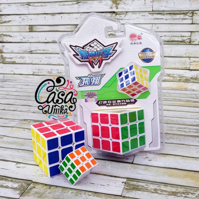 Set Rubik 3x3 - 3x3x3 - Paket 2 in 1 Standard &amp; Mini - Mainan Anak