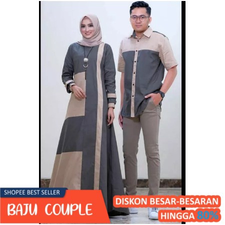  Baju  Couple Pasangan Keluarga  Muslim Seragam Batik Istri 