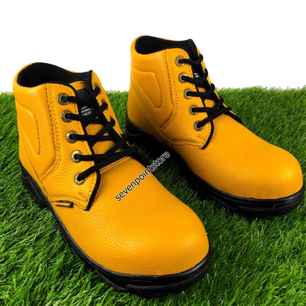 Sepatu Safety Boots Original Septi Kerja Sefty Shoes Spatu Proyek Lapangan Ujung Besi Baja Pria