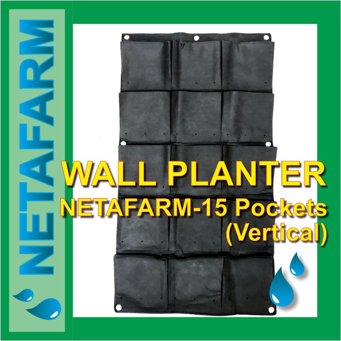 NETAFARM Wall Planter 15 Pockets VERTIKAL Pot Dinding