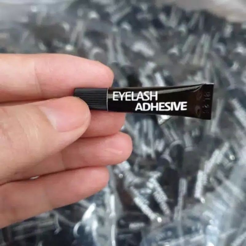 (TUBE) lem bulu mata palsu 1gr tube warna hitam dan putih glue made in korea eyelash adhesive latex 1ml