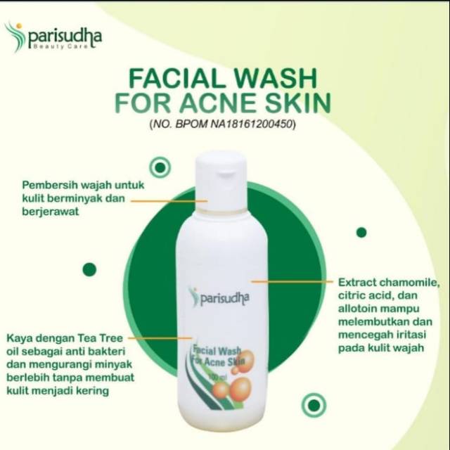 Facial wash untuk kulit berminyak dan berjerawat BPOM