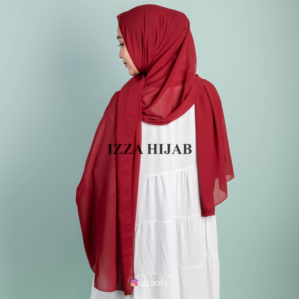 -/+(175cm x 75 cm) JILBAB HIJAB PASHMINA DIAMOND POLOS /PASHMINA SABYAN-Maroon  size 175x75