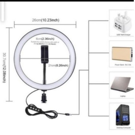 RING LIGHT SELFIE 26cm 10&quot;