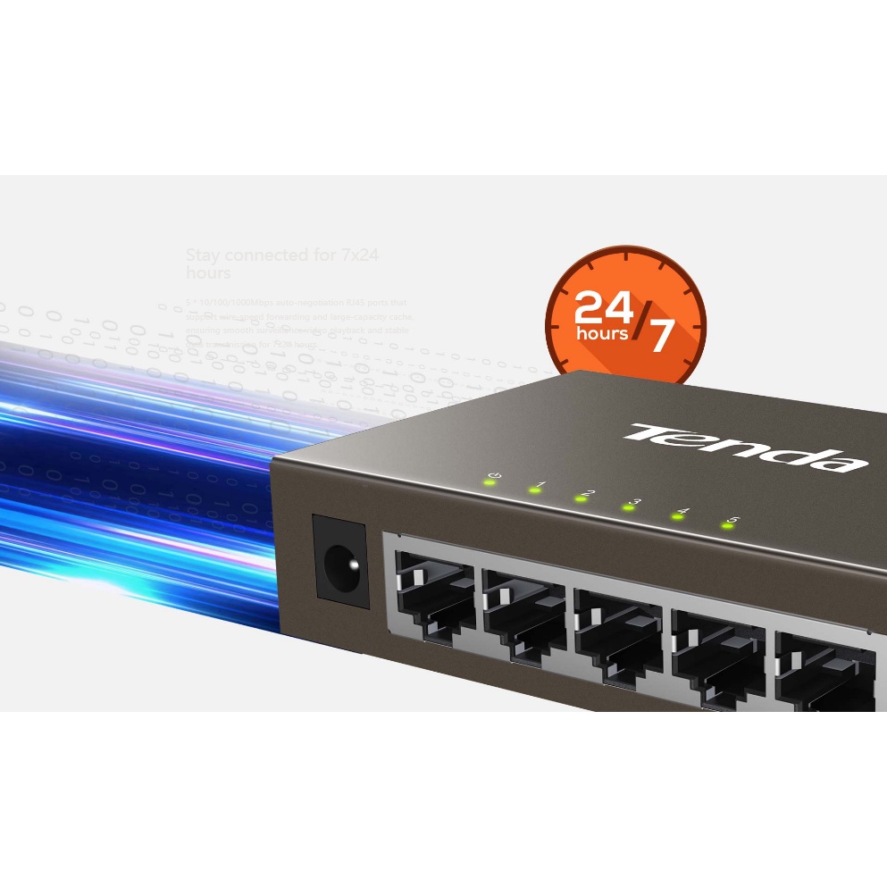 Switch Hub Tenda TEG1005D 5-port Ethernet Gigabit Desktop Internet