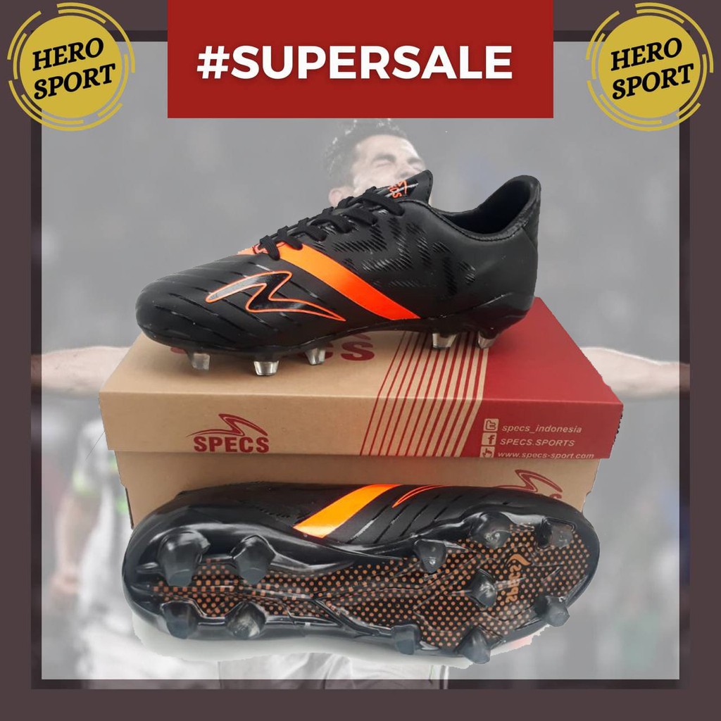 SEPATU BOLA Specs Accelerator Slaz Pro Fg Sepatu Sepakbola SPECS SPYDER FG HITAM TERBARU BISA COD