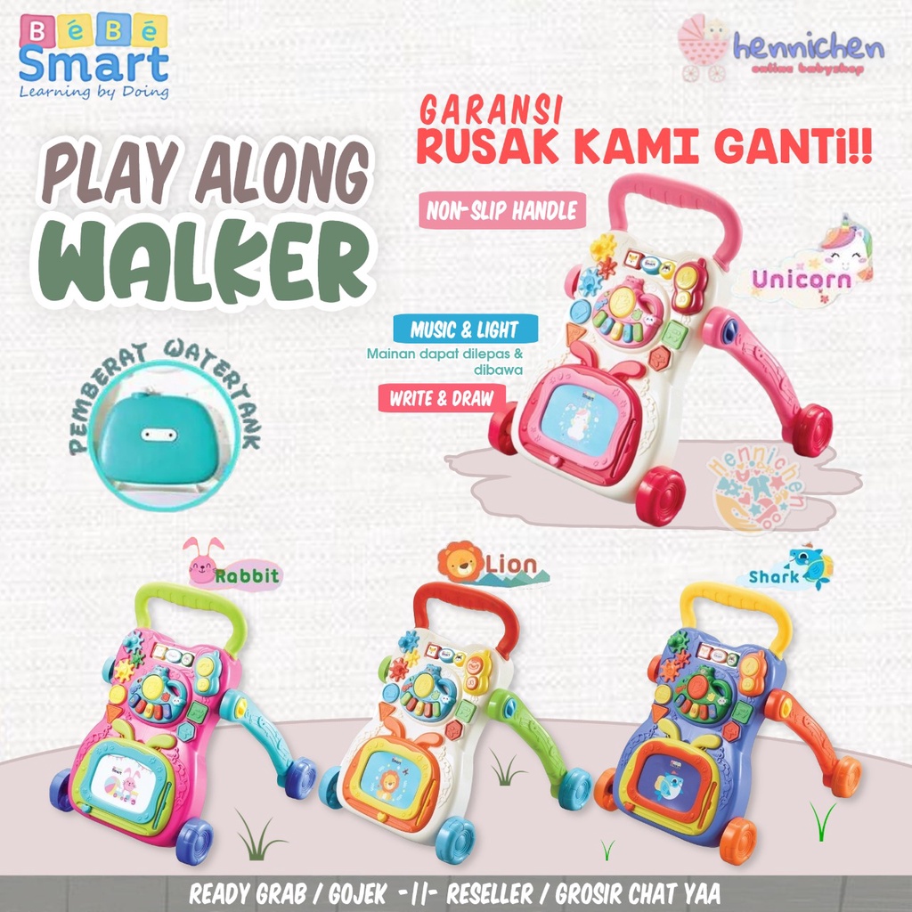 READY GOJEK GRAB BEBESMART BABY WALKER PUSH WALKER / SUGAR BABY MINI CAR BEBE SMART PLAY ALONG WALKER ALAT BELAJAR JALAN